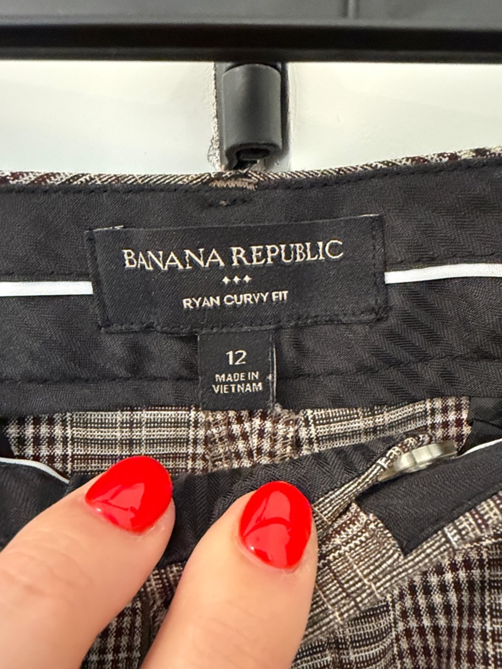 BR Brown Plaid Ryan Pants - curvy fit - Picture 2 of 3
